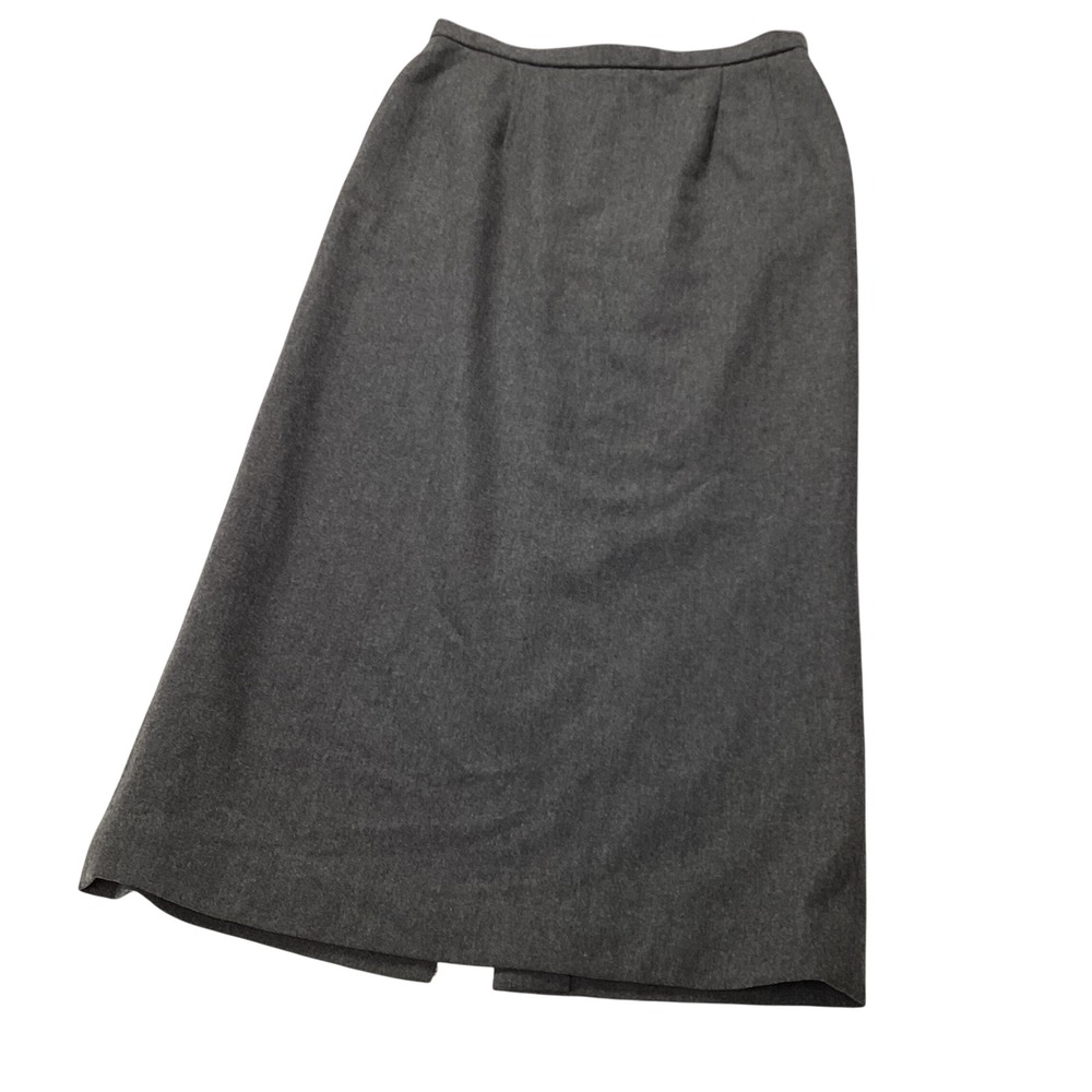Pendleton Women‎ 100% Virgin Wool Midi Skirt Charcoal Gray Size 10 Made in USA
